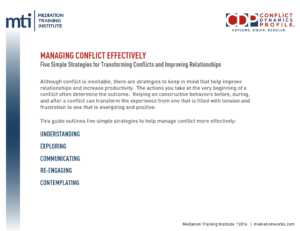 Managing Conflict Effectively Guide